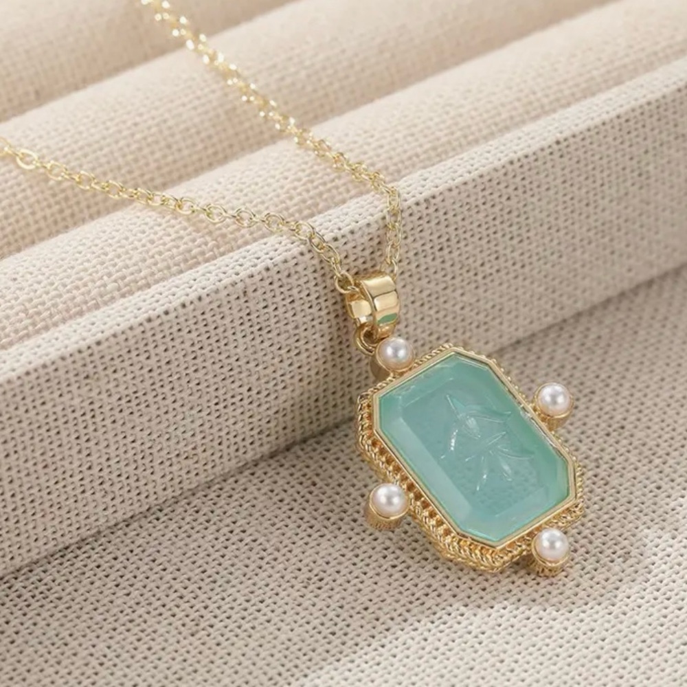 Gold Plated Intaglio Necklace